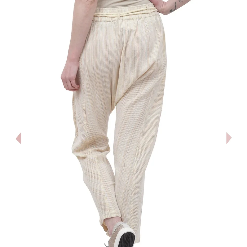 Free People Roll With It Cotton Harem Sun Bleached Combo Slouchy Pants - Picture 2 of 9